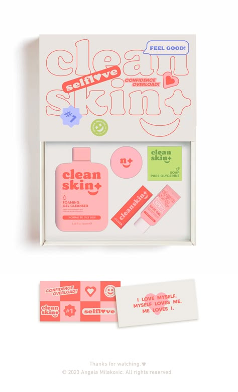 Beauty Packaging Design Boxes, Skincare Box Packaging Design, Inside Packaging Ideas, Colorful Skincare Packaging, Cool Skincare Packaging, Cosmetic Brand Packaging, Cosmetics Box Design, Pr Packaging Design, Cute Skincare Packaging