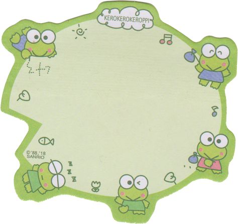 kero kero keroppi memo sheet sanrio transparent Y2k Memo Pad, Cute Notepad Design, Korean Memo Pad, Sanrio Notepad, Cute Memo Paper, Sanrio Transparent, Printable Memo Sheets, Sanrio Paper, Cute Memo Pad