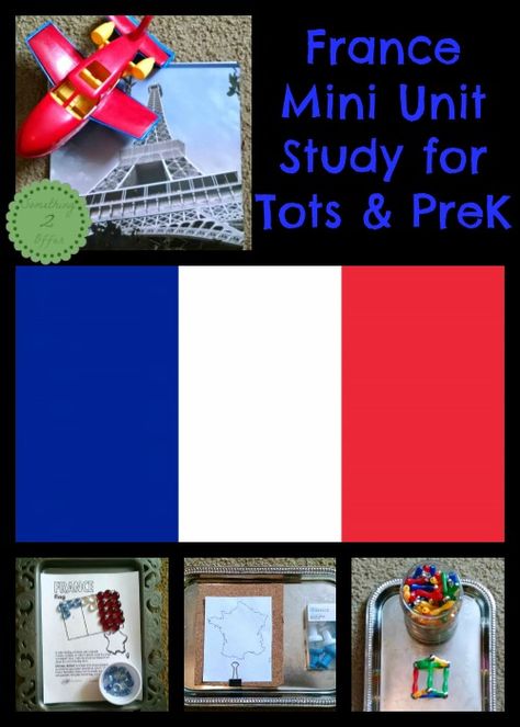 France Mini Unit Study for Tots and Preschool| Fun activities including work trays and fine motor activities to learn all about France Preschool Fun Activities, France For Kids, Multicultural Activities, Fun Activities For Preschoolers, Around The World Theme, About France, Country Studies, Preschool Units, Homeschool Geography