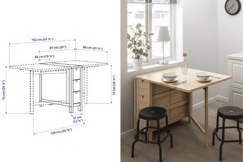 Fold down table