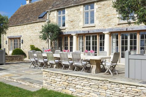 Open Plan Kitchen Dining Room, Barn Conversion Exterior, The Cotswolds England, Cotswold House, French Fireplace, Cotswolds England, Study Interior Design, Open Plan Kitchen Dining, Barn Renovation