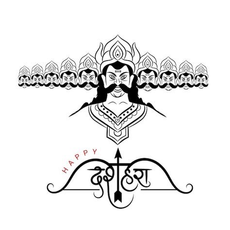 Dussehra Ravan Face Drawing Pencil, Ram Ravan Illustration, Ram And Ravana Drawing, Dusshera Ravan Drawing, Dussehra Ravan Drawing, Ravana Ramayana Wallpaper, Lakshmi Images Drawing, Ravana Drawing, Dussehra Illustration