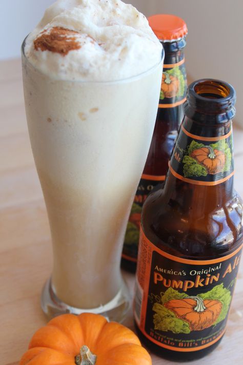 Pumpkin Ale Float. 3 scoops vanilla ice cream, 1 bottle pumpkin ale (I prefer Blue Moon Pumpkin Ale but any will do), 1/2 tsp cinnamon, or pumpkin pie spice (I personally recommend the pumpkin pie spice if you have it. It enhances the pumpkin ale). Scoop ice cream into a large glass, pour in beer, sprinkle with cinnamon or pumpkin pie spice, and enjoy! :) Ice Cream Float Recipes, Thanksgiving Cocktail Recipes, Moon Pumpkin, Thanksgiving Cocktail, Ice Cream Float, Float Recipes, Scoop Ice Cream, Pumpkin Beer, Pumpkin Ale