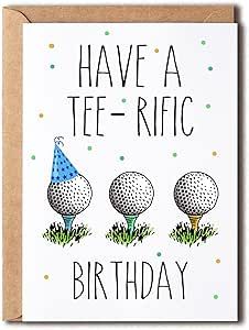 Have A Tee-Rific Birthday Card - Gift For Golfer - Golf Birthday Card - Birthday Gift For Men - Golf Gift - Meaningful Gift Cards - Sports Lover Gift Card Diy Gifts For Golfers, Golf Greeting Cards, Funny Male Birthday Cards, Golf Birthday Cards For Men, Gifts For Golfers Boyfriends, Cards For Men Handmade Ideas, Golf Birthday Cards Handmade, Mens Birthday Cards Handmade, Golf Cards Handmade