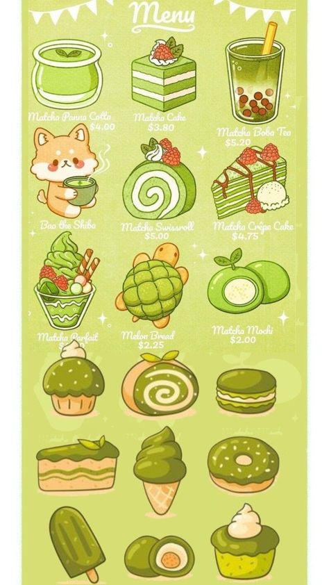 Cute Food Art Drawing Doodles, Kawaii Fantasy Art, Photoshop Stickers, B Wallpaper, Green Snacks, Food Doodles, 귀여운 음식 그림, Food Artwork, Food Illustration Art