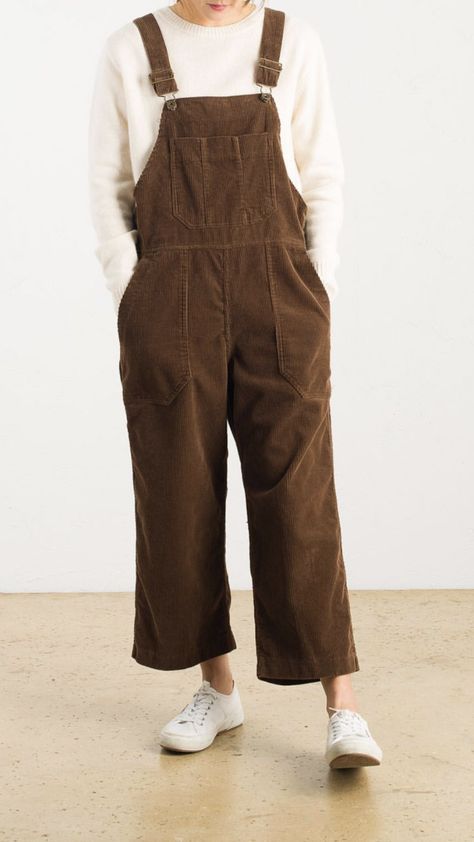 Dark Academia Overalls, Brown Overalls, Overalls Fashion, Clothing Wishlist, Everyday Clothing, Beach Vacay, Women Outfit, Abayas Fashion, Fashion Sewing