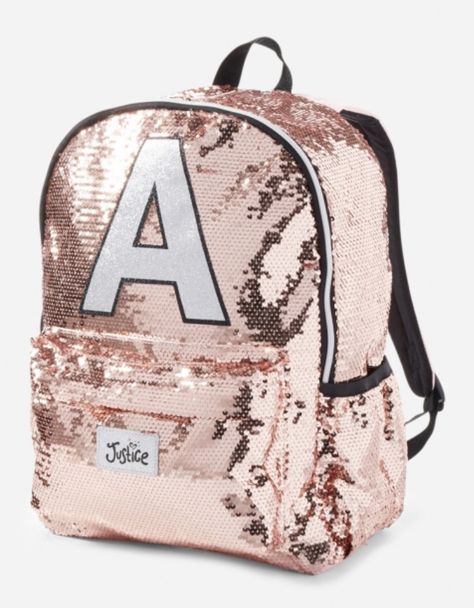 Justice girl sequin blush backpack Justice Bags, Justice Backpacks, Girls Backpacks, Girl School Supplies, Justice Accessories, Glitter Backpack, Unicorn Fashion, Backpack For Teens, Cute School Supplies