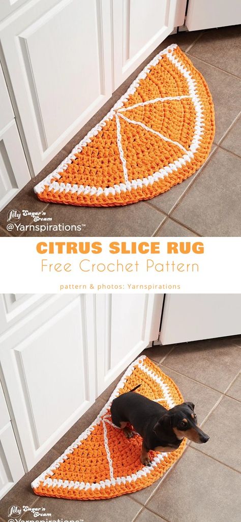 Citrus Slice, Rug Crochet, Confection Au Crochet, Crochet Rug Patterns, Shaped Rug, Mode Crochet, Crochet Design Pattern, Crochet Clothes For Women, Beginner Crochet Projects