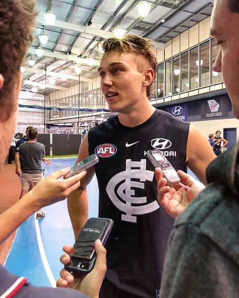 Patty Cripps, Patrick Cripps, Carlton Afl, Afl Players, Carlton Football Club, Player Quotes, Carlton Blues, Man Crush Everyday, Mens Haircuts Fade