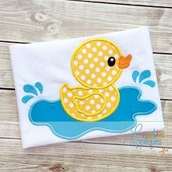 Duck Applique - 4 Sizes! | What's New | Machine Embroidery Designs | SWAKembroidery.com Creative Appliques Duck Applique, Duck Embroidery, Machine Embroidery Quilts, Baby Applique, Machine Applique Designs, Machine Embroidery Projects, Quilt Baby, Machine Embroidery Applique, Machine Applique