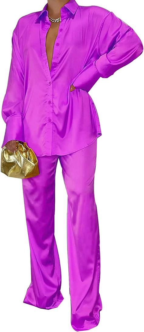 2 Piece Pants Outfit Women, Shirt And Palazzo Outfit, Silk Outfit Two Piece, Silk Two Piece Outfit Pants, Tops For Palazzo Pants Classy, Silk Pyjama Outfit, Two Piece Outfits Pants High Waist, Satin 2 Piece Outfit, Silk 2 Piece Outfit