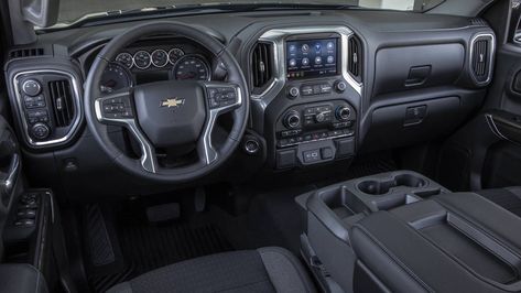 Gallery: 2019 Chevrolet Silverado interior Chevy Silverado Trail Boss, Silverado Trail Boss, New Silverado, Silverado Z71, New Pickup Trucks, 2019 Silverado, Trail Boss, Silverado 3500, Black Wheels