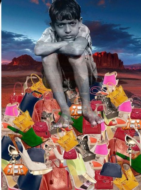 Fashion Landfill, Elevation Architecture, Child Labour, Child Fashion, Collage Drawing, Photoshop Collage, Artists For Kids, Gcse Art, Fashion Collage