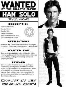 Disfraz Star Wars, Paper Props, Lando Calrissian, Wanted Poster, Star Wars Film, Galactic Empire, Star Wars Party, Han Solo, Star Wars Poster