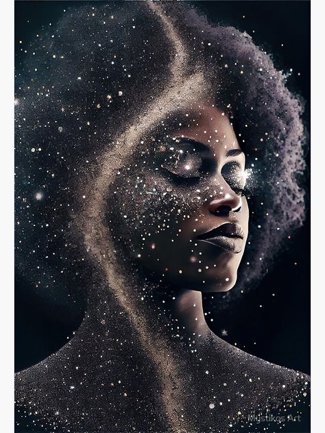 Cosmic Branding, Galaxy Woman, Cosmic Woman, Space Goddess, Zodiac Vibes, Internal Beauty, Infinity Gems, Earthy Tattoos, Woman Poster