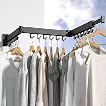 Check this out! Laundry Wardrobe, Wall Drying Rack, Foldable Wardrobe, Wall Mounted Drying Rack, Wardrobe Kitchen, Small Laundry Room Organization, Laundry Rack, Space Saving Hangers, Drying Rack Laundry