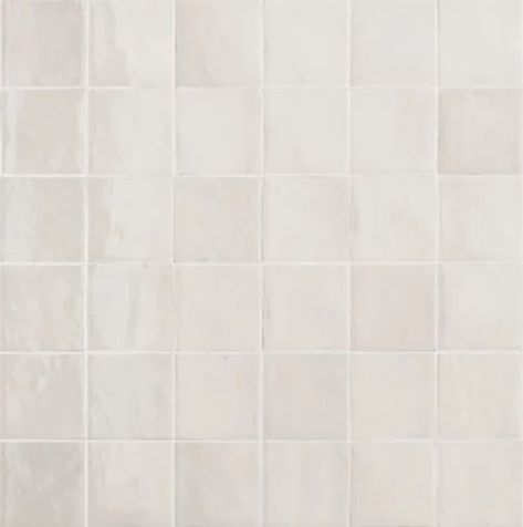 Rose Bay Bianco Gloss Ceramic Zellige Tile 100x100x10mm | edgetilestone Current Interior Design Trends, Mandarin Stone, Rose Bay, Tiles For Wall, Tile Trends, Zellige Tile, Moroccan Tiles, Kitchen Floor Tile, Square Tile