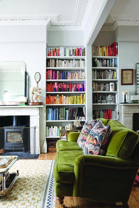 A colourful Victorian house in London Victorian London House Interior, Mid Victorian House, Modernised Victorian House, Eclectic Victorian Living Room, Scandi Victorian Living Room, Victorian Terrace Living Room Ideas, Colourful Victorian Living Room, London Victorian House Interior, Bright Victorian Living Room