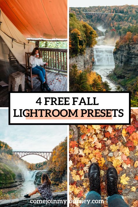 Free lightroom presets to use for your Fall photos but work on any types of photos to give a warm, cozy Fall vibe. Fall Lightroom Presets Free, Fall Presets For Lightroom Free, Fall Lightroom Presets, Fall Presets, Vintage Lightroom Presets, Lightroom Presets For Portraits, Professional Lightroom Presets, Free Lightroom Presets, Free Falling