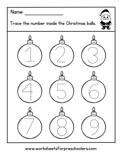 Christmas Theme Tracing Numbers Worksheet Preschool, A tracing number 1 to 5 activity worksheet for preschoolers. Number Review Preschool, Number 9 Worksheets For Preschool, Numbers Worksheet Preschool, Number 1 Tracing, Numbers Activities Preschool, Christmas Worksheets For Kindergarten, Christmas Worksheets Preschool, Tracing Activities For Preschoolers, Christmas Preschool Worksheets