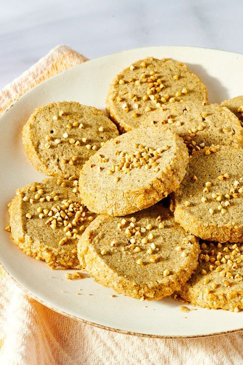 Buckwheat and Orange Shortbread Cookies Buckwheat Shortbread Cookies, Orange Shortbread Cookies, Orange Shortbread, Buckwheat Groats, Food Experiments, 5 Ingredient Dinners, Shortbread Cookie Recipe, Buckwheat Flour, Butter Cookies Recipe