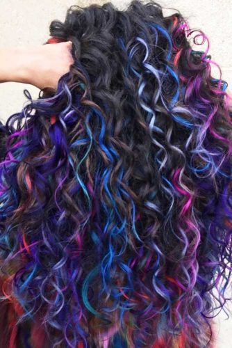 Dark Purple Hair Color, Curly Color, Dark Purple Hair, Dyed Curly Hair, Colored Curly Hair, Hair Color Purple, Hair Dye Colors, Mermaid Hair, Rainbow Hair