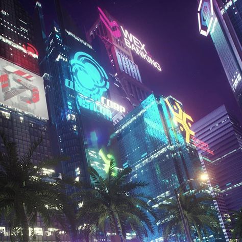 331 Likes, 17 Comments - Gabriel Punsalang (@gvokerart) on Instagram: “Roxas Blvd 2048 - [DDP_708] Inspired by Polygonatic's cityscapes, and Chromfell's attention to…” Space Dandy, Future Aesthetic, Futuristic Building, Sci Fi City, Retro Future, New Retro Wave, Cyberpunk Aesthetic, Cyberpunk City, Arte Cyberpunk