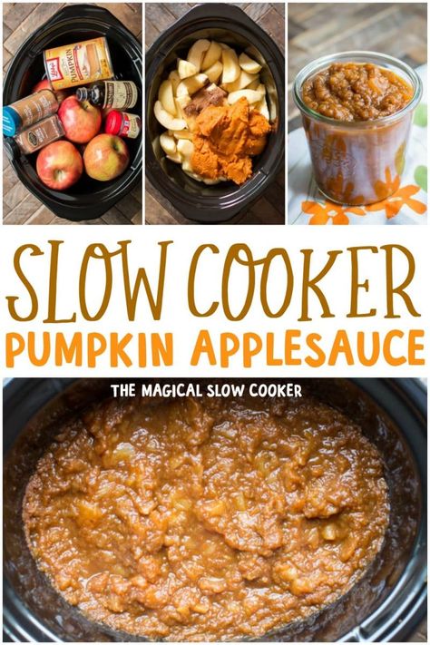 Slow Cooker Pumpkin Applesauce - The Magical Slow Cooker Pumpkin Apple Sauce, Pumpkin Applesauce, Pancakes Yogurt, Slow Cooker Applesauce, Magical Slow Cooker, The Magical Slow Cooker, Slow Cooker Pumpkin, Pumpkin Apple, Winter Recipes