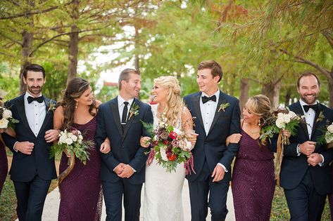 Plum And Navy Wedding, Seasonal Weddings, Plum Wedding Colors, November Wedding Colors, Bridal Party Color Schemes, Navy Wedding Colors, Plum Bridesmaid, Bridal Parties Colors, Fall Wedding Color Schemes