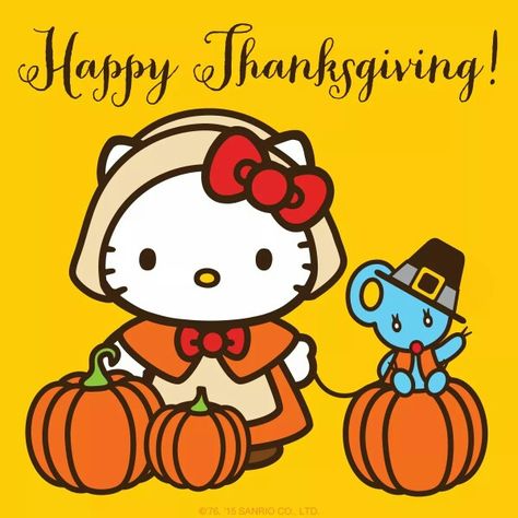 Hello Kitty Thanksgiving, Happy Thanksgiving Images, Hello Kitty Imagenes, Images Hello Kitty, Hello November, Thanksgiving Images, Hello Kitty Images, Thanksgiving Wallpaper, Happy Thanksgiving Quotes