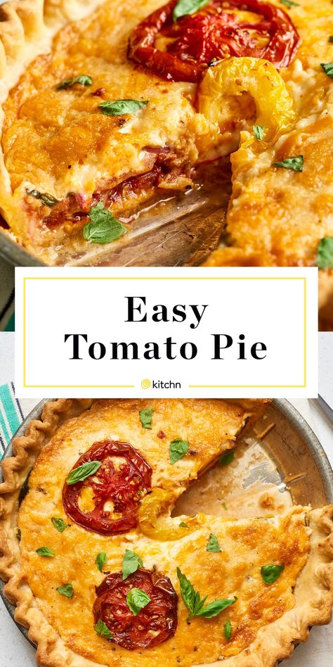 Easy Tomato Pie, Southern Tomato Pie, Tomato Pie Recipe, Dinner Pies, Favorite Pie Recipes, Tomato Dishes, Broccoli Cheese Soup Recipes, Tomato Pie, Pie Shell