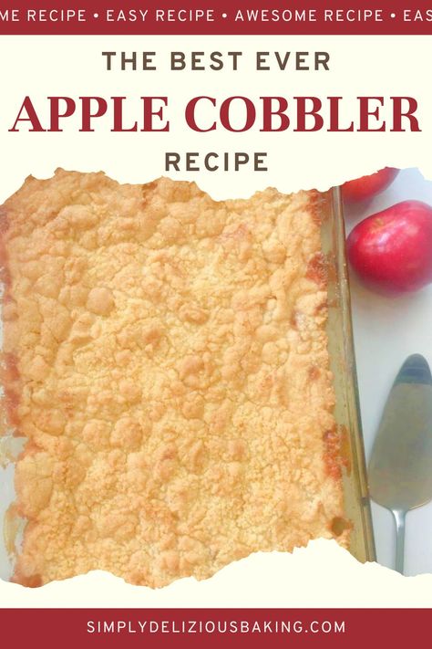 Best Apple Cobbler Recipe Ever, Double Crust Apple Cobbler, Paula Deen Apple Cobbler, Fresh Apple Cobbler Recipe, Easy Apple Cobbler Recipes 4 Ingredients, Apple Cobbler With Pie Crust, Apple Cobbler Recipe Easy, Southern Cobbler, Best Apple Cobbler Recipe