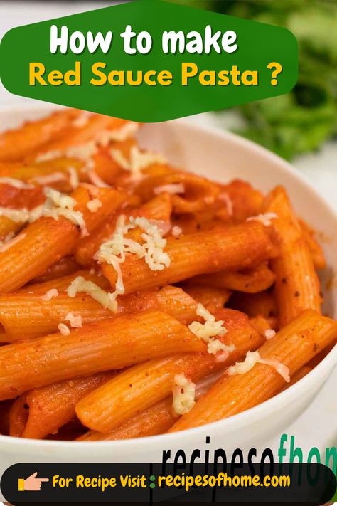 how to make red sauce pasta Best Red Sauce, Pasta In Red Sauce, Italian Red Sauce, Pasta Indian Style Recipe, Spicy Pasta Sauce, Homemade Red Sauce, Red Sauce Pasta Recipe, Red Sauce Recipe, Red Pasta