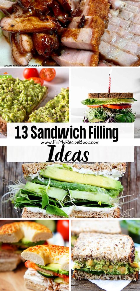 13 sandwich filling ideas recipes that are easy and simple for lunches or meals. Use left over salads or cold meats or just add a sauce. Classic Egg Salad Sandwich, Cold Sandwich Recipes, Quick Sandwiches, Sandwiches Recipes, Fermented Veggies, Easy Sandwich Recipes, Cold Sandwiches, Gourmet Sandwiches, Sandwich Fillings