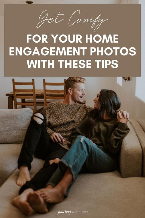 Inside Engagement Photos Ideas, Engagement Photos You Can Take Yourself, Diy Engagement Photos At Home, Engagement Photos At Home, Home Engagement Shoot, Cozy Indoor Engagement Photos, I’m Home Engagement Session, Engagement Photos Tips, Significant Other