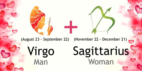 Love match compatibility between Virgo man and sagittarius woman. Read about the Virgo male love relationship with sagittarius female. Virgo And Saggitarius Love, Sag And Virgo Relationship, Virgo And Sagittarius Love, Sagittarius And Virgo Relationship, Virgo Man And Sagittarius Woman, Sagittarius X Virgo, Virgo Man Sagittarius Woman, Sagittarius Female, Libra And Sagittarius Compatibility