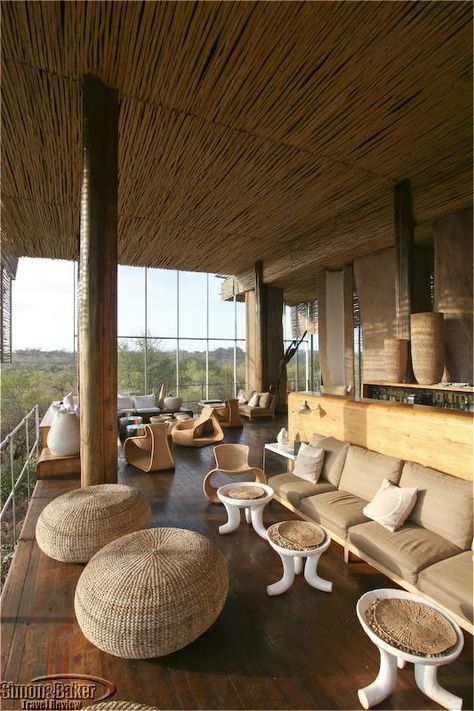 African Interiors, Villa Inspiration, African Lodge, Double Ceiling, African Lodges, Bush Lodge, Lodge Ideas, African Interior Design, Lodge Design