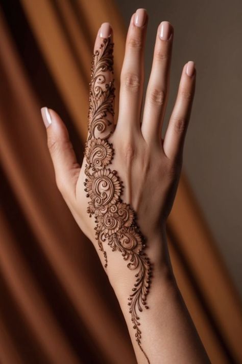 Fashion: #fashion, #style, #outfitinspiration, #beauty Indian Mehndi Design, Learn Mehndi, Minimal Mehendi, Elegant Mehndi, Aesthetic Mehndi, Bridal Henna Design, Beautiful Simple Mehndi Design, Mehndi Ideas, Front Mehndi Design