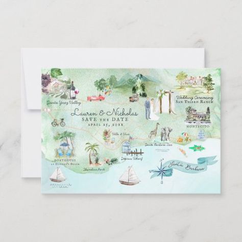 Destination Wedding Itinerary, Map Invitation, Wedding Weekend Itinerary, Bachelor Party Invitations, Custom Wedding Map, Bachelorette Weekend Itinerary, Watercolor Travel, Wedding Itinerary, Vermont Wedding