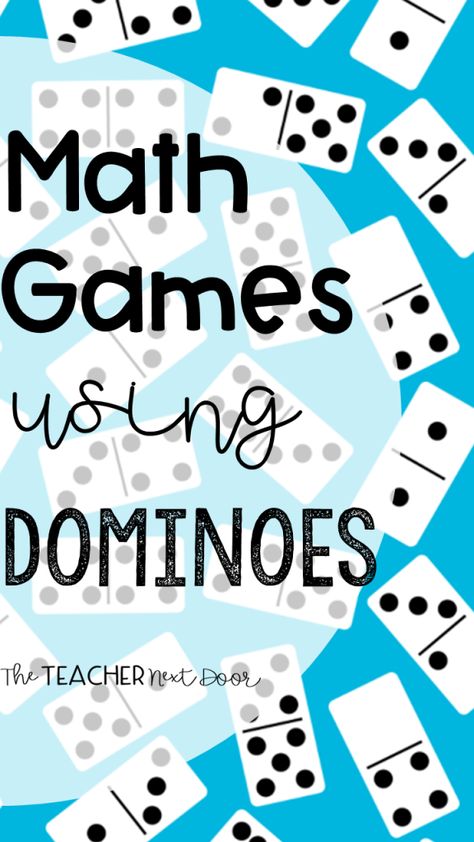 Dominoes Math Games, Easy Math Games, Math Hacks, Math Card Games, Math Games For Kids, Math Intervention, Fun Math Games, Math Time, Math Projects