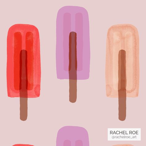 Popsicle Illustration, 2025 Graphic, Morning Tea Ideas, Morph Animation, Spring Vision Board, Popsicle Pattern, Popsicle Art, Ice Popsicle, Page Illustration