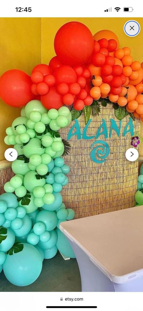 Moana Balloon Arch, Moana Birthday Party Backdrop, Moana Birthday Party Balloons, Moana Balloon Garland, Moana Birthday Backdrop, Maui Moana Balloon Garland, Moana Theme Birthday, Moana Theme, Moana Birthday Party