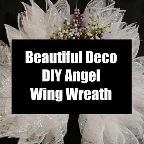 Beautiful Deco DIY Angel Wing Wreath diy christmas christmas crafts christmas decor ideas diy christmas wreath videos christmas diy ideas christmas diy decoration diy and crafts christmas crafts to make christmas crafts for 2020 simple christmas crafts to make christmas crafts to make at home christmas crafts 2020 diy angel wing wreath Diy Christmas Memorial Wreath, Angels Wings Wreath, Memorial Wreath Diy, Angel Wreath Deco Mesh, Angel Wings Wreath How To Make, Angel Wing Wreath Deco Mesh, Angel Wing Wreath Tutorial, Deco Mesh Angel Wings Wreath Tutorial, Angel Wing Wreaths