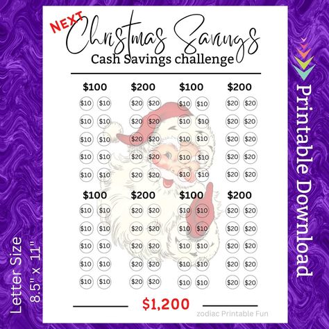 Target Gift Challenge List, Christmas Money Challenge, Money Game For Christmas, Presents From Santa, Christmas Savings Plan, Saving Plans, Christmas Savings Challenge, Printable Budget Sheets, Savings Budget