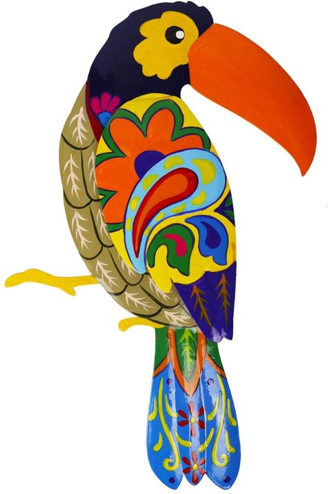 Amazon.com: Adroiteet Large Metal Hornbill Wall Decor, Vivid Colorful Bird Art Wall Hanging for Indoor Outdoor Home Bedroom Office Garden : Home & Kitchen Patio Wall Decor Outdoor, Fence Yard, Patio Wall Decor, Yard Fence, Hanging Sculpture, Outdoor Metal Wall Art, Patio Wall, Office Garden, Butterfly Wall Decor