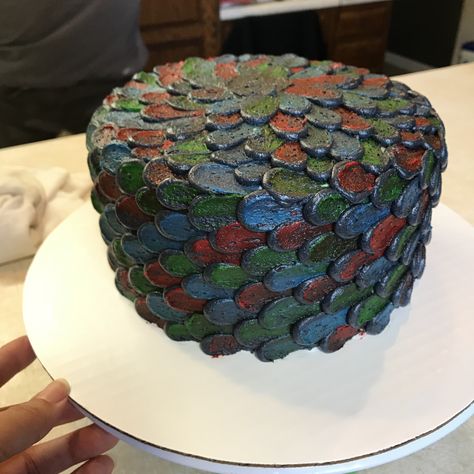 Game of Thrones dragon’s egg cake Buttercream Dragon Scale Cake, Publix Cake, Publix Cakes, Movie Recipes, Dragon Birthday Cakes, Game Of Thrones Cake, Dragon Cakes, Game Of Thrones Party, Dragon Cake