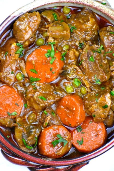 Bowl of pork stew. Stew Recipes Stove Top, Pork Stew Meat Recipes, Pork Stew Meat, Pork Picnic, Pork Stew Recipes, Easy Beef Stew Recipe, Easy Beef Stew, Stew Meat Recipes, Pork Stew