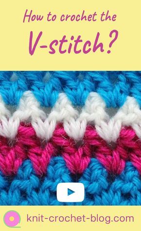 How to crochet the V-stitch. A step by step guide with examples to finished projects. #crochettutorial #crochetstitches #crochet V Stitch Crochet, Zig Zag Crochet, Easy Crochet Stitches, Crochet Stitches Video, Crochet Stitches For Beginners, Crochet Patterns Free Blanket, V Stitch, Crochet Instructions, Crochet Stitches Tutorial