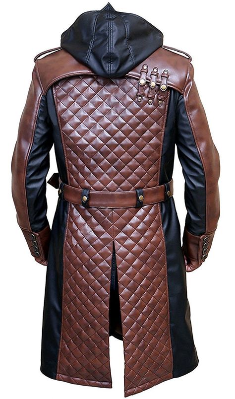 Jacob Frye Assassin’s Creed Syndicate Brown and Black Leather Trench Coat Assassins Creed Syndicate Jacob, Jacob Frye, Assassins Creed Syndicate, Mens Leather Coats, Brown Trench Coat, Brown Leather Coat, Leather Armor, Trench Coat Men, Leather Trench