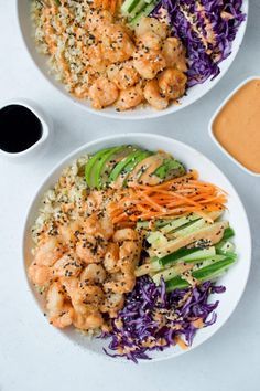 Shrimp Sushi Bowl, Sushi Stack, Sushi Stacks, Bowl Dinners, Dynamite Shrimp, Mini Thanksgiving, Shrimp Bowls, Sushi Bowls, Shrimp Sushi